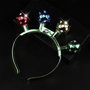 Halloween Christmas Light Up Headband Fuzzy Pumpkin Reindeer Design Glow Party Headwear For Kids Adults Holiday Gift Wholesale