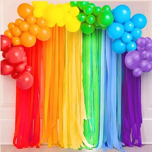 Theme Birthday Party Decoration Balloon Set Pastel Red Yellow Green Blue Purple Rainbow Balloon Arch Kit for Friends Party