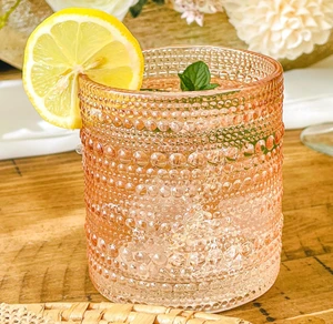 Retro Vintage Boho Luxury Embossed Glassware for Party Hosting