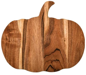 Halloween Pumpkin-shaped Wooden Chopping Board For Home Kitchen Decoration Dishwasher Safe 1.5cm Thick With Handle