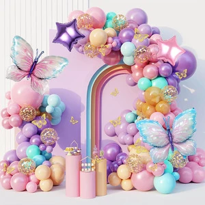 Butterfly Theme Birthday Party Decoration Balloon Arch Wedding Decoration Set