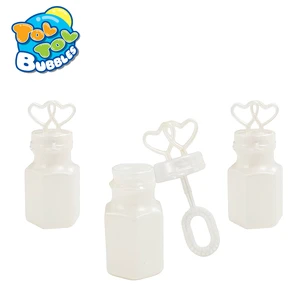 Mini White Double Heart Bubble Bottle Party Favor for Wedding Anniversary Engagement Bridal Celebration Valentines Day