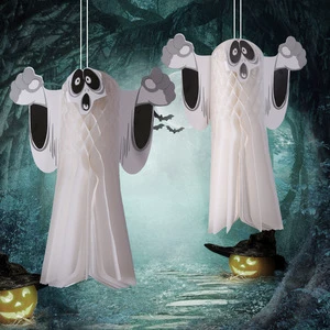 Wholesale Halloween Ghost Hanging Decoration Props Scary Hanging Ghost Pendant for Bar Party Haunted House Festival Decor