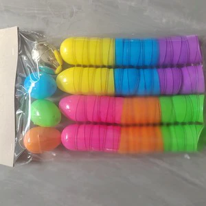 Wholesale Hot Sale 6cm Color Openanle Plastic Easter Egg for Kid's Diy Easter Decor