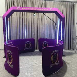 Stainless Steel Commercial Grade Durable Back Drops For Photo Booth 360 With Lights 360 Photo Booth Equipment For Trade Show