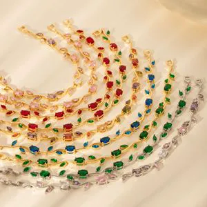 Women's Waterproof Gold Stainless Steel Flower Butterfly Design Bracelet Fashion Chain Link Party Bangles