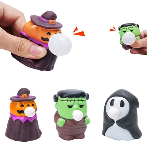 Wholesale Party Favors Halloween Decoration Gifts TPR Novelty Squeeze Toys for Kids Bubble Toys Stress Relief Toys
