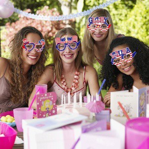 Novelty Fourth of July Party Decor 8 Pcs Patriotic Independence Day Photo Booth Props Paper 250th Anniversary Paper Glasses