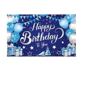 2025 Happy Birthday Backdrop Decoration Birthday Party Banner Promotional Party Supplies