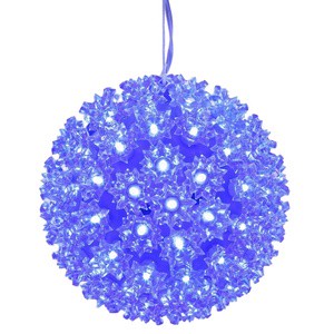 5.5in Starburst Light Sphere Christmas Outdoor Hanging LED Ball Light IP65 Rated Multi-color Twinkling /CE Certified 50 LEDs