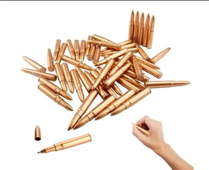Bullet Shaped Ballpoint Pens Novelty Pen for Student Party Favor Office School Gift Stationery Gold