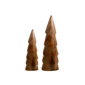Fancy Design Wooden Christmas Tree Set of 2 Indoor & Outdoor Tabletop Standing Decor for Home Garden Christmas Tree for Sale