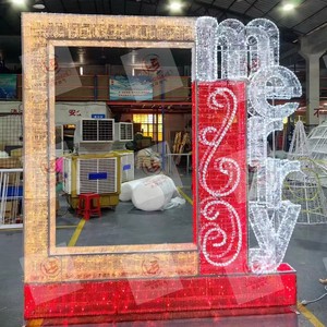 Christmas Outdoor LED 2D Photo Frame Lights For Shopping Mall Christmas Decoration, Park Decoration