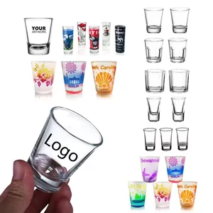 Customized Personalized Logo Bulk 1oz 1.5oz Tequila Whiskey Tequila Shot Glasses Glass For Sale