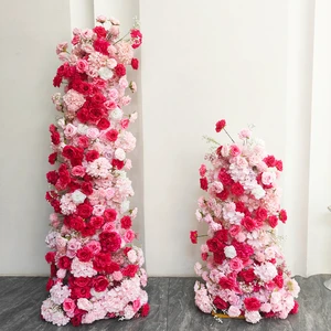 Custom Flower Arch Wall Decoration PVC Background 3D Board Arch Chiara Backdrop Stand Wedding Event Party Decoration with Light