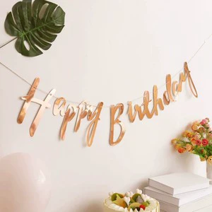 Birthday Pull Flag Banner 2.0 Meter Long Reusable Eco-Friendly Durable Paper Flag for Promotional and Party Use 500 Pcs MOQ