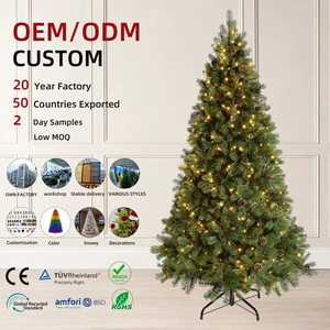 PE PVC Mix EXW Price Christmas Tree LED Pre-Lit Outdoor Led Large Christmas Trees