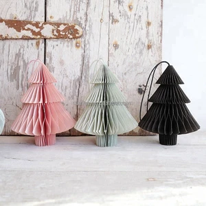 Eco-friendly Christmas tree ornaments with magnets Xmas foldable christmas tree decoration supplies