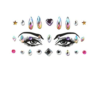 Glitter Crystal Temporary Sexy Face Tattoo Sticker Carnival Holiday Party Masquerade Body Facial Jewelry Tattoo