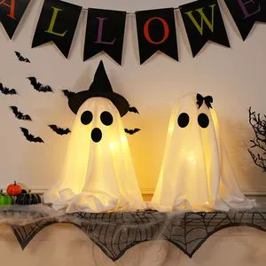 Halloween Courtyard Halloween Light up for Halloween Decor Indoor Home Mantel Shelf Tabletop
