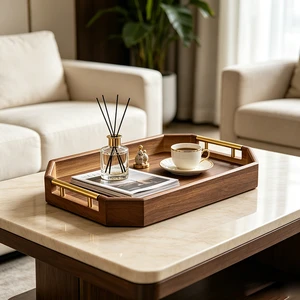 Commercial Wooden Bamboo Plant Pattern Disposable Irregular Chinese Dried Fruit Plate For Restaurant Hotel Tea Serving