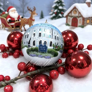 Personalized Glass Christmas Decorations, Hand-painted Glass Ornaments for Holidays