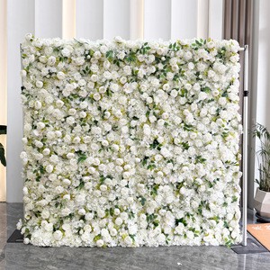 Wedding Decorations Wall Artificial Rose Flower Wall 3d Hydrangea Flower Wall Backdrop for Events Decoration