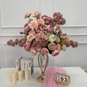 Hot Selling Flowers and Plants Wedding Event Table Centerpieces Artificial Silk Flower Ball Wedding Decorations Supplies