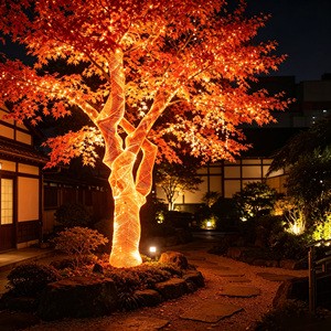 Outdoor Waterproof LED Fiber Optic Net Tree Lamp RGB Full Color Tree of Life for Holiday Garden Decoration Lighting APP+RC