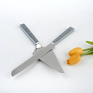 Party Wedding Cake Knife and Server Set High-grad Diamond Fulled Handle Table Decoration