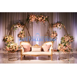 Luxury Wedding Reception Stage Decoration Eminent Wedding Back Frames Stage Setup Asian Marriage Event Flowers Arch
