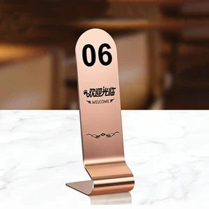 Multifunctional Golden Vertical Stainless Steel Table Number Holder Clip Custom Plate Hotel Restaurant Menu Seat Cards OEM