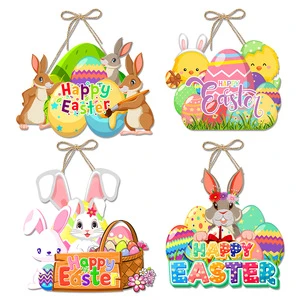 Duoyou Easter Door Hanging Bunny Easter Party New Design Paper Bunny Decorations