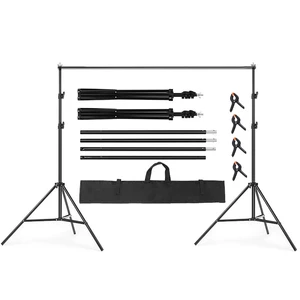 Background Stand 6.5x10 ft /2x3 M,10 ft Adjustable Background Support System with Portable Bag, Perfect for Studio Party Wedding