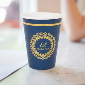 615131 Eid Mubarak cups 8pcs Size:12oz Cup Party Maker Ramadan Supplies