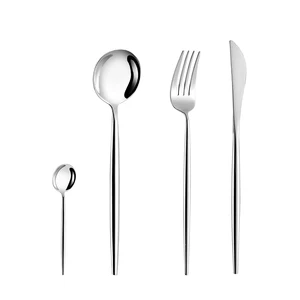 Customizable European Style Stainless Steel Tableware Set Sustainable Table Decoration Features for Restaurants and Parties