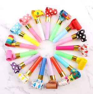 Eco Friendly Paper Party Blowouts Mixed Pattern Noisemakers Birthday Carnival Parties Graduate for Gift Shop