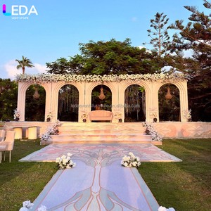 LEDA Wedding Party Background Wall Supplies Stage Decoration White Acrylic Background Frame Movable Arch
