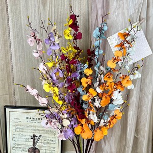 Venlando Dancing Orchid Silk Artificial Flowers Wedding Banquet Hall Aisle Decorations High-End Floral Art Injection Molding
