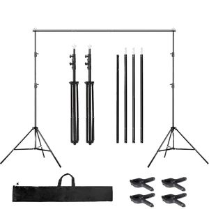 3*3M/10 by 10 Metal Backdrop Stand for Photography & Photo Booth Green Screen Video Light Shooting