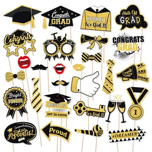 Custom Made Festive Graduation Photo Booth Props for Parties Happy Celebration Photographed Decorations for Class Parties