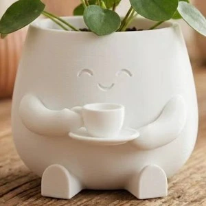 3D Printed Easter Bunny Plant Pot Creative Succulent Planter Decorative Flower Pot Home Desk Decor