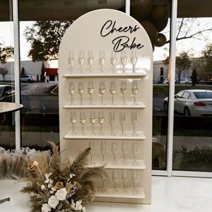 PVC Foldable Customizable Rectangle Champagne Back Wall Use Eco-Friendly Romantic Style Christmas Decor