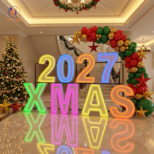 XMAS LED Metal Marquee Letters For Proposal Wedding Engagement Christmas Halloween Party Decor