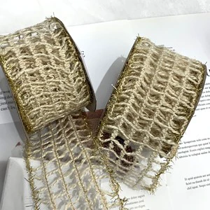 Christmas Ribbon with Wired Edge - Glitter Christmas Ribbon for Gift Box & Home Decor