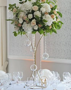 Unique-style artistic iron wedding centerpiece for decorative stylish reception banquet table decor and elegance