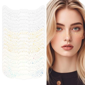 Custom Cute Star Waterproof Glitter Freckles Face Tattoo Temporary Face Sparkle Sticker Eco-Friendly Paper for Women and Kids