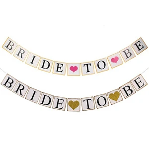 Banner for the Bride About to Be Married Glitter love Just Married Wedding Flag Party Decoration Hanging