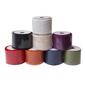 MSD Factory Wholesale Jute Burlap Ribbon Spool 2.5 Inch (63mm) Eco-Friendly Durable Wired Edge for Christmas Decoration