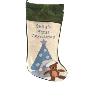 Baby's First Christmas Needlepoint Christmas Stocking Promotion with FAST DELIVERY ONLY 275 PCS AVAILABLE